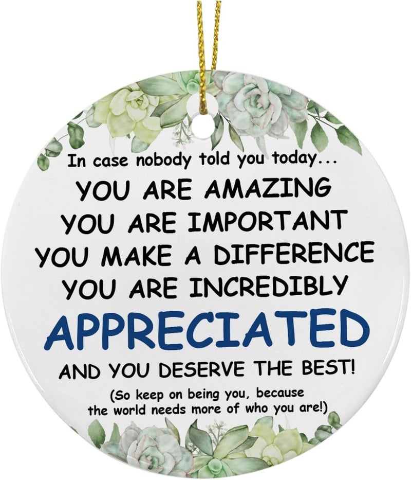 ZOSAN Thank You Ceramic Ornament - Appreciation Gifts for Mentor, Colleague, Coworker, Boss, Leader, Friends - Retirement, Going Away, Farewell - You Are Incredibly Appreciated - Image 2